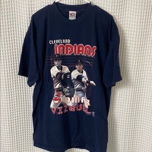 Vintage Cleveland Indians Omar Vizquel True Fan T-Shirt - Size XL